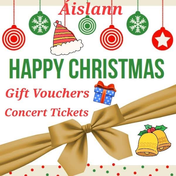 Áislann Gift Vouchers &amp; Concert Tickets available. Vouchers to suit any budget. Available for the Fitness Suite, Riverside Cafe or Birthday Parties 🎟 Tickets available for great live music concerts in 2026. Cash/card payment accepted. T: 074 9738376