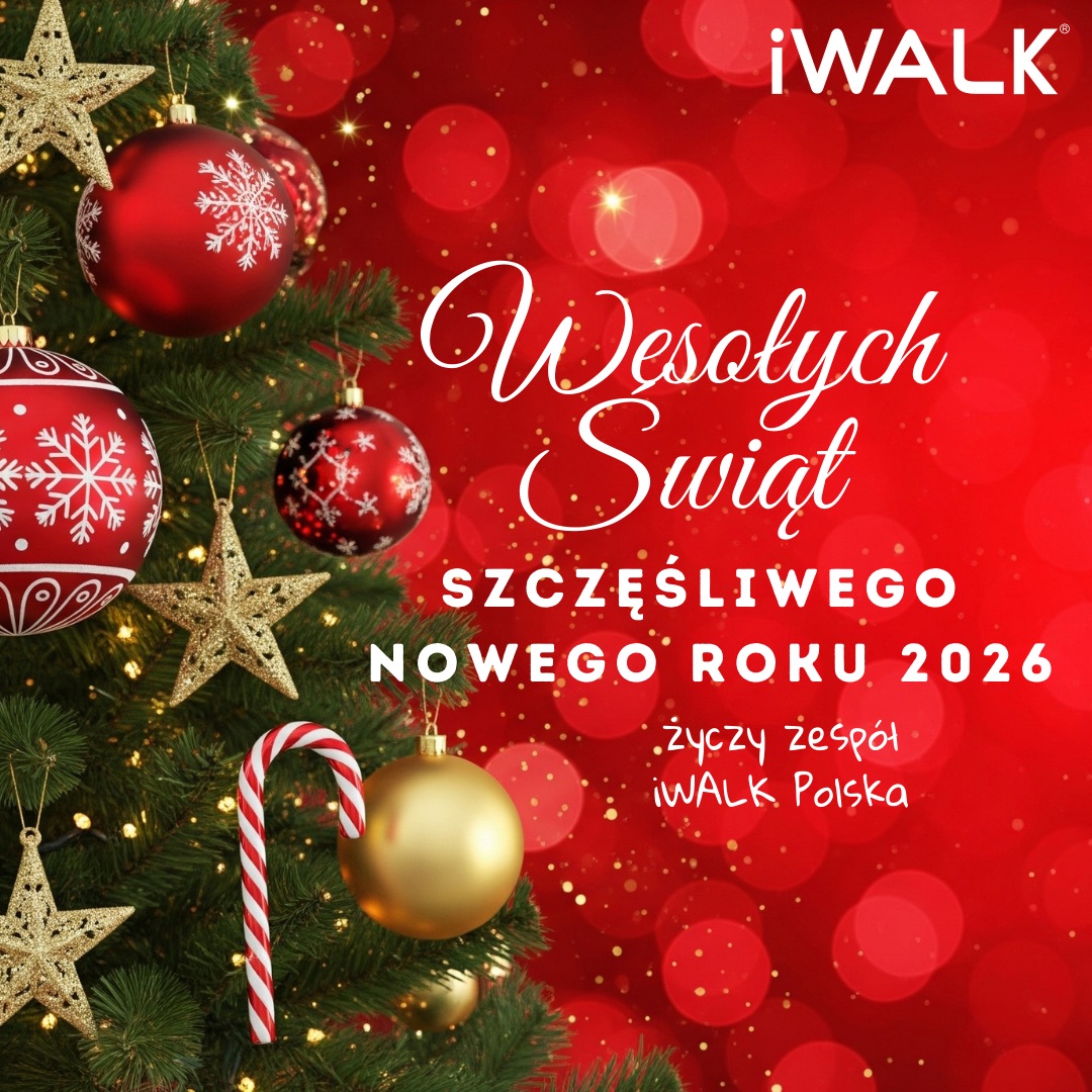 Wesołych Świąt! 🎄

Dziękujemy, że byliście z nami w tym roku. Życzymy Wam spokojnych Świąt pełnych ciepła, radości i... pełnych baterii 🔋😊

Szczęśliwego Nowego Roku 2026!

Zespół iWALK Polska