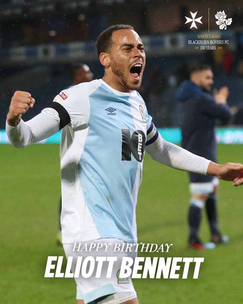 🎂 Wishing our former skipper <a href="/Ebenno88/">Elliott Bennett</a> a very happy birthday! 💪

#Rovers 🔵⚪️