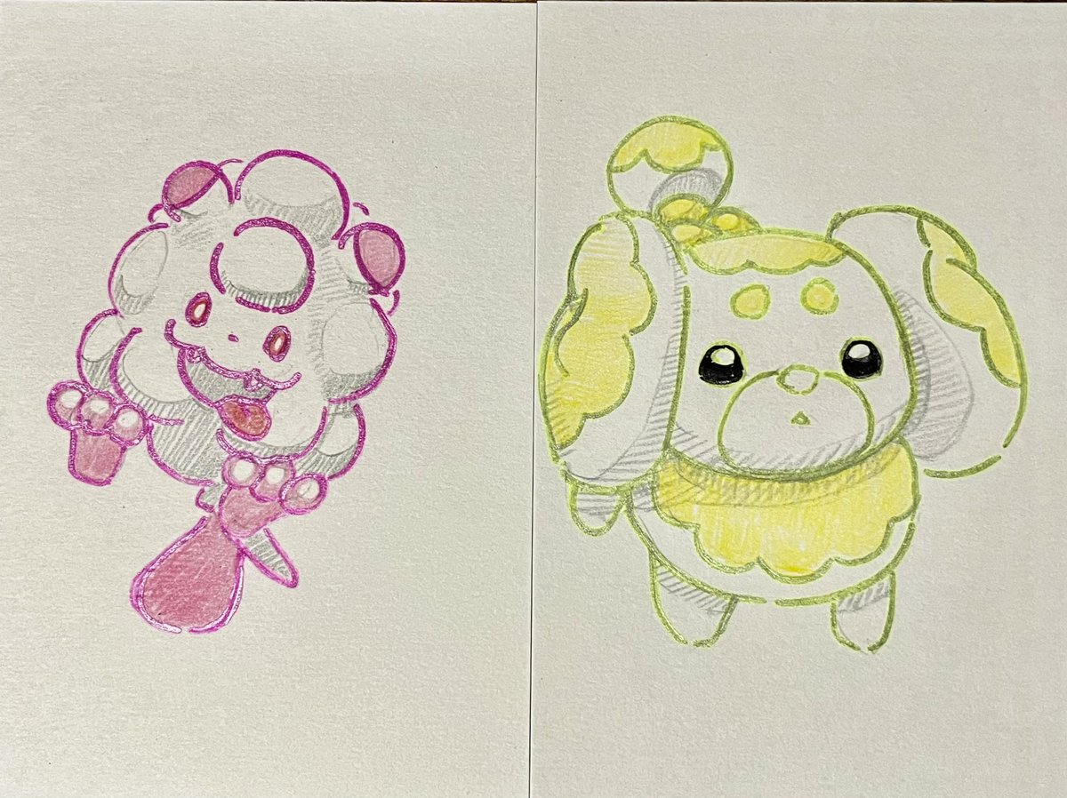 Mirachan86's tweet photo. ペロッパフとパピモッチ🎨 https://t.co/NgUlro6neG