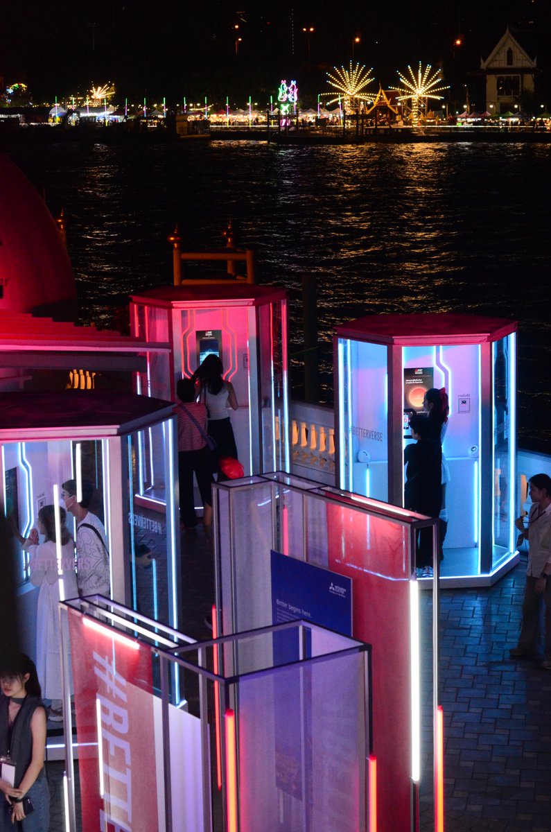 swoprs's tweet photo. ✨ โดม #Betterverse ของ #MitsubishiElectric 📍Yodpiman Riverwalk
เหมือนได้ทำ MV จากจังหวะหัวใจจริง ๆ  💗
Art × Technology × Science ที่ชวนให้รู้สึกถึงการเปลี่ยนแปลง ✨

ถึง วันนี้–21 ธ.ค. 18:00 เป็นต้นไป
และเล่นใน web ได้ถึง 15/01/26 ลองเลย♥️
👉 https://t.co/2dJfohy5MJ
#BETTERVERSE #ChangesfortheBetter #MitsubishiElectric