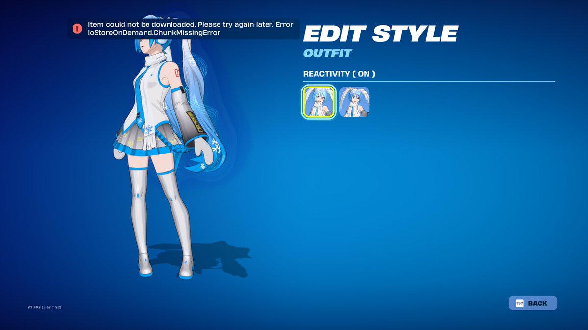 Snow Miku has two edit styles

- Reactivity (On)
- Reactivity (Off)