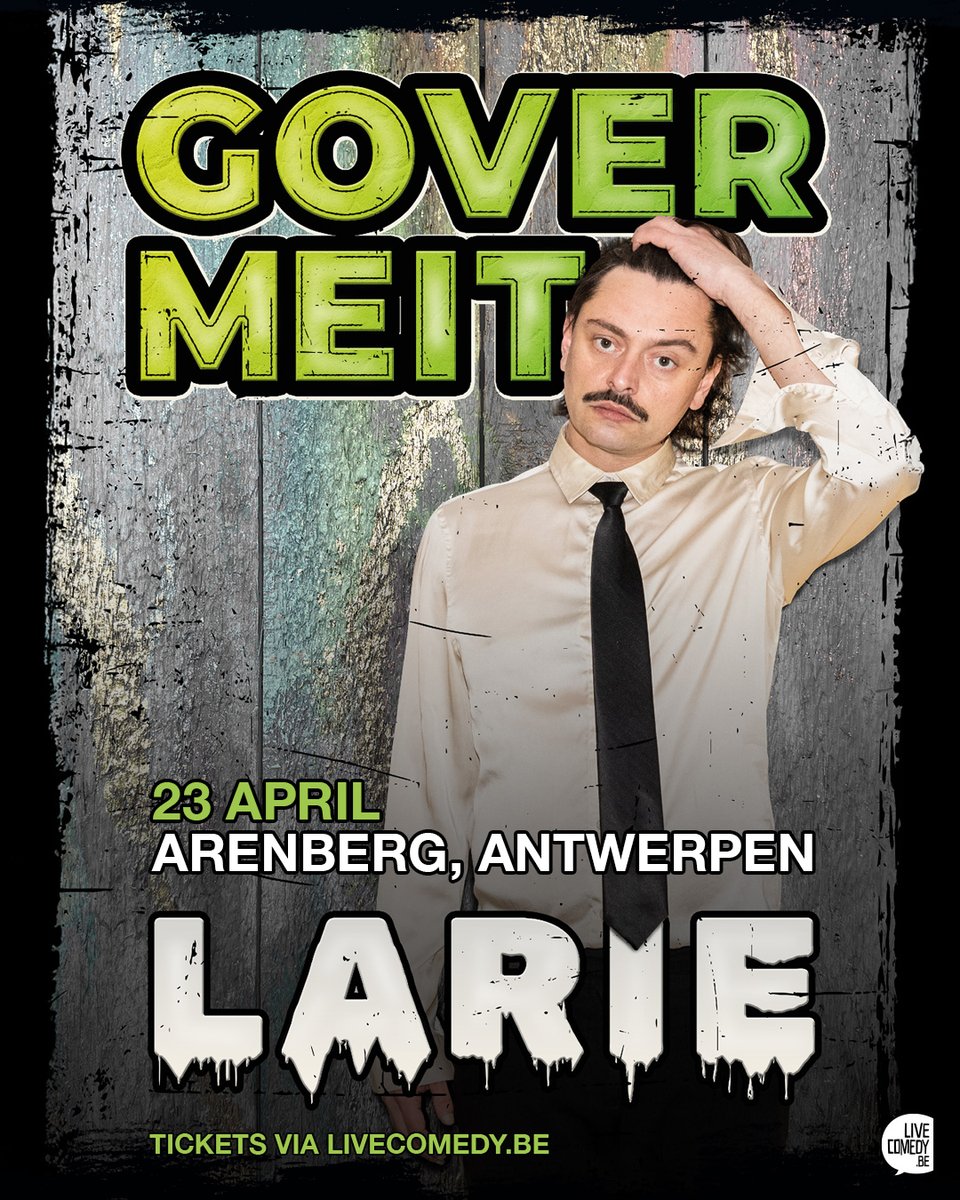 LiveComedybe's tweet image. Antwerpen, jullie beden zijn verhoord! Gover Meit speelt een extra show in Arenberg Antwerpen op 23 april! Tickets zijn te koop vanaf donderdag 18 december om 11 uur via LiveComedy.be/govermeit #govermeit