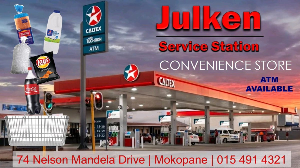 Pages_Potties's tweet image. Fuel up and stock up on essentials at Julken Service Station! Convenient stopovers made better 🌟 #ConvenienceStore #TravelFriendly #FuelAndGo #Mokopane