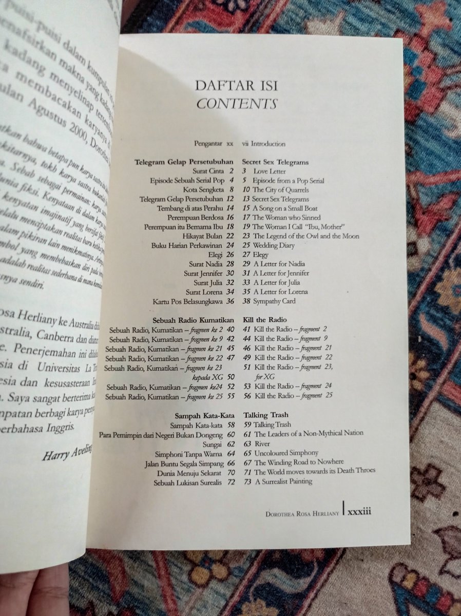 Kill The Radio; Senuah Radio, Kumatikan. 
Oleh; Dorothea Rosa Herliany. 

Tahun 2001. 
127 Halaman. 

Harga 45.000. 
Minat? 

Cara Order silakan
✓DM or Klik link WA wa.link/77v7j8
