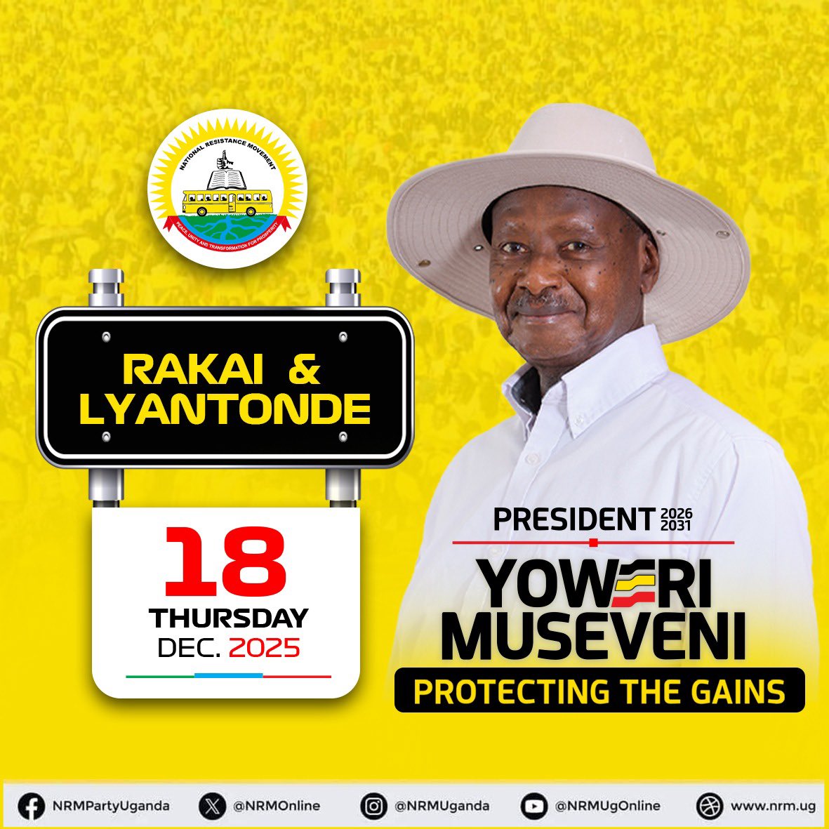 H.E President <a href="/KagutaMuseveni/">Yoweri K Museveni</a>  launches 2026 campaign in Greater Masaka.