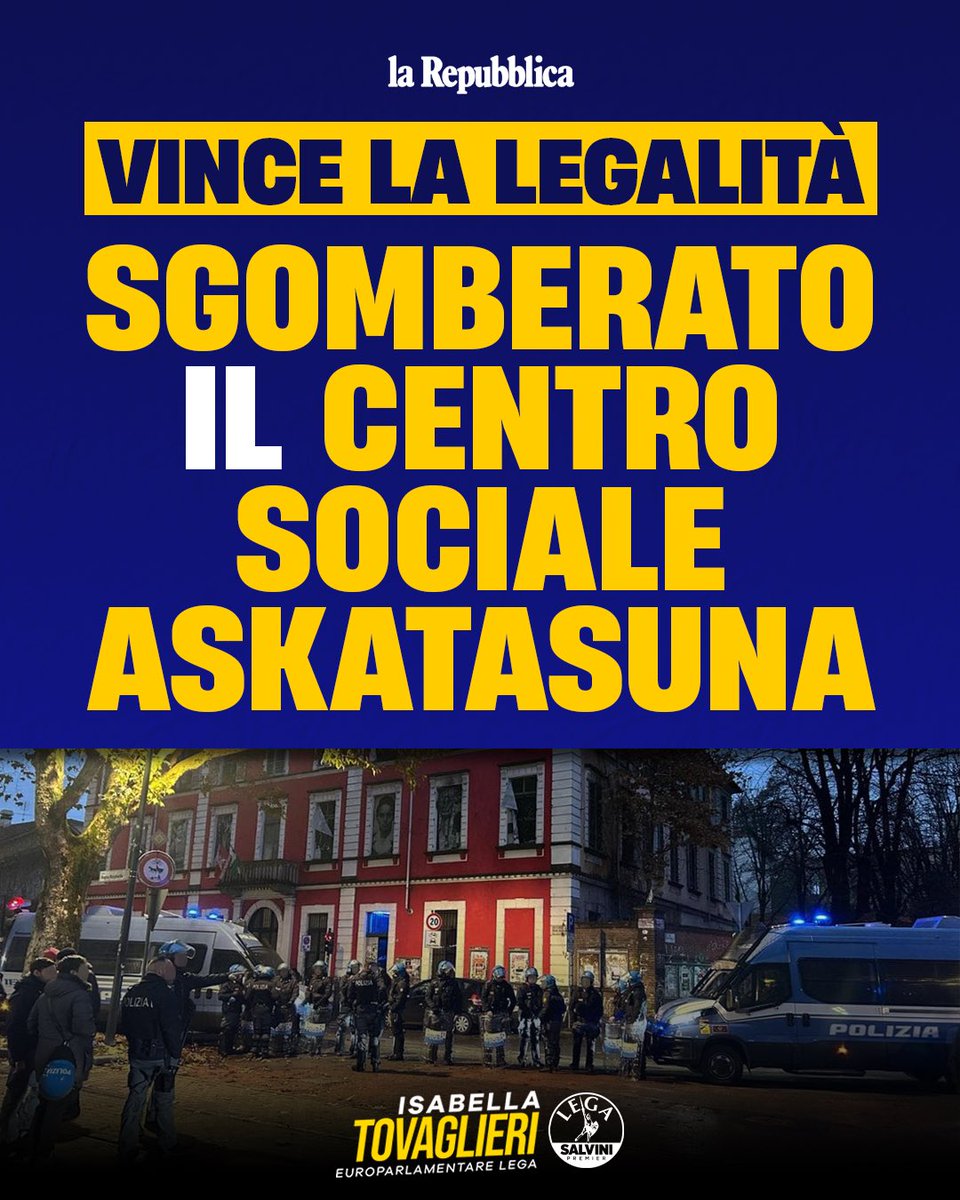 Questa volta i violenti e i comunisti criminali non hanno vinto.

In queste ore è in corso lo sgombero del noto centro sociale torinese Askatasuna, da anni regia di innumerevoli violenze, dall’assalto alla sede de La Stampa ai danneggiamenti dei cantieri della TAV in Val di Susa.