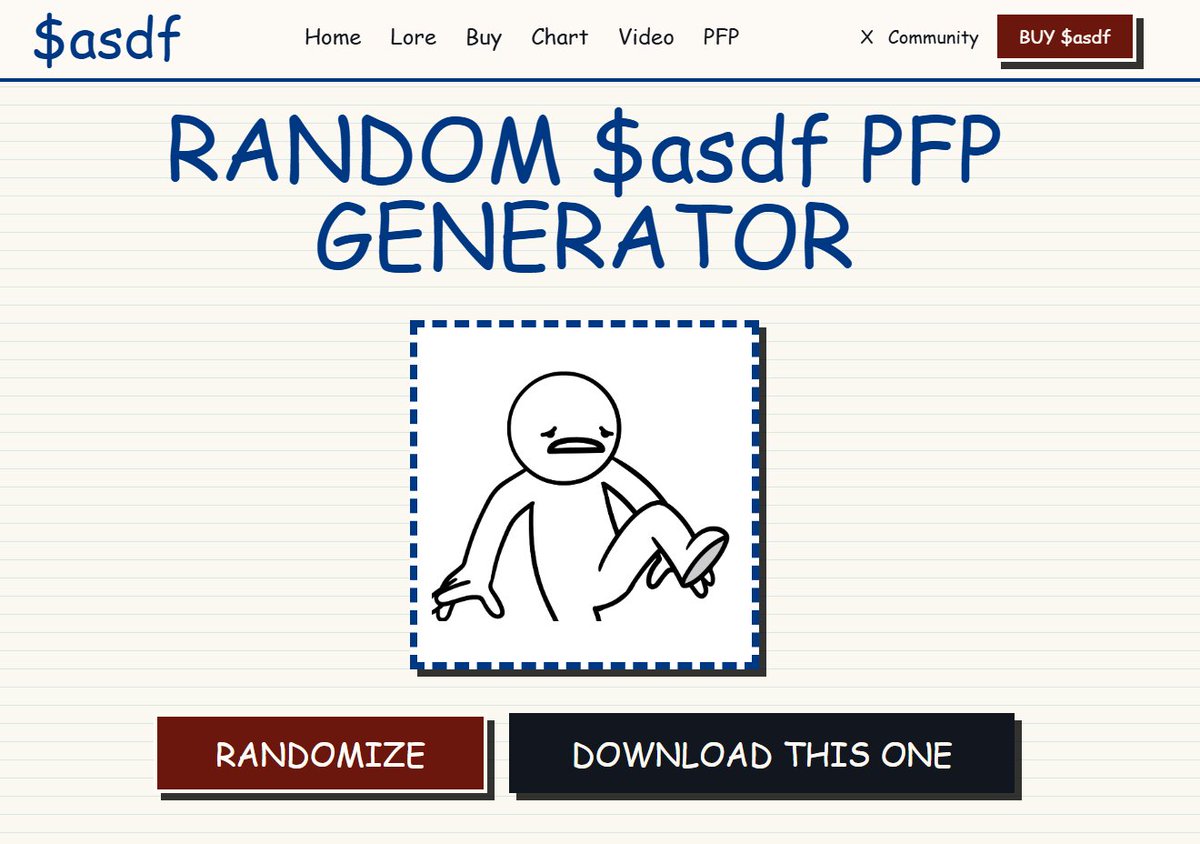 devour_wisdom's tweet image. Massive Update:
We've added a fun PFP randomizer featuring classic characters. Head to the site → click 'PFP' (or scroll down) → randomize → generate → download your favorite.
asdf.meme