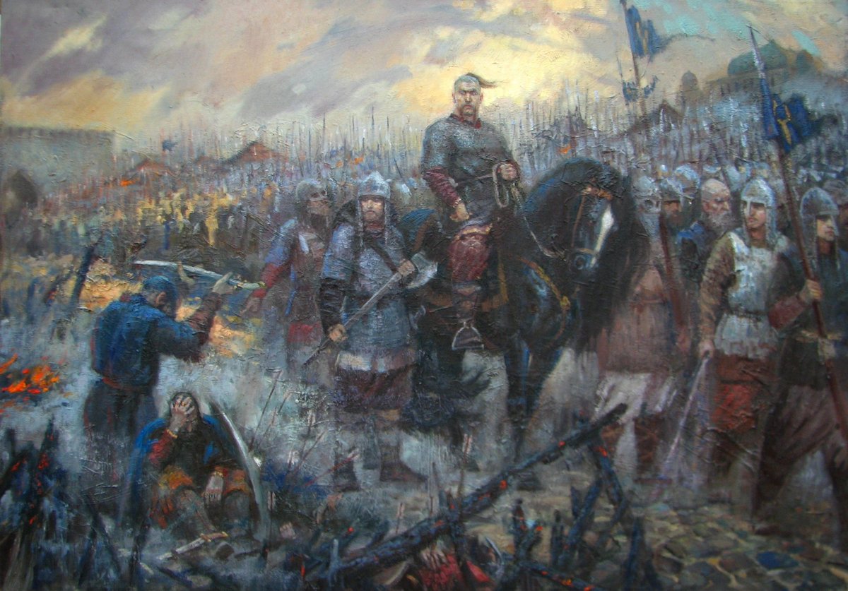 TogoIntelAI's tweet image. #Sviatoslav le Conquérant, grand-#prince de #Kiev, qui écrasa les #Khazars et fit trembler #Byzance, n'est pas qu'une page de manuel.
Son sang – et celui de son fils #VladimirLeGrand, époux d'Anne princesse née dans la pourpre #Byzantine coule dans mes veines. Prince Mathieu