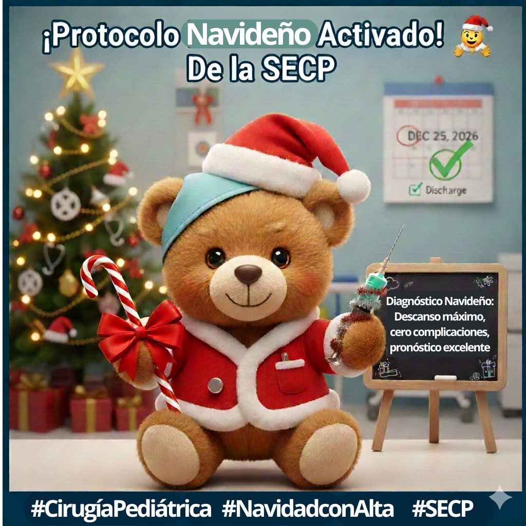 SECIPE's tweet image. ¡Espíritu Navideño Activado! 🎅 De la SECP os deseamos unas Felices FIestas.

Un fuerte abrazo de todo el equipo de la Sociedad Española de Cirugía Pediátrica ¡Felices Fiestas! 🎄 #CirugíaPediátrica #NavidadConAlta #SECP #FelicesFiestas