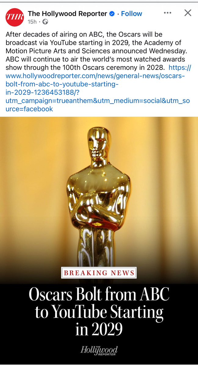 Los #Oscars tuvieron momentos virales antes de que eso estuviera de moda, desde los dorsales de Jack Palance en tarima cuando ganó con setenta años, hasta el discurso cantado de <a href="/drexlerjorge/">Jorge Drexler</a>, o el “you like me” de Sally Field. Me pregunto si en YouTube tendrán el mismo encanto.