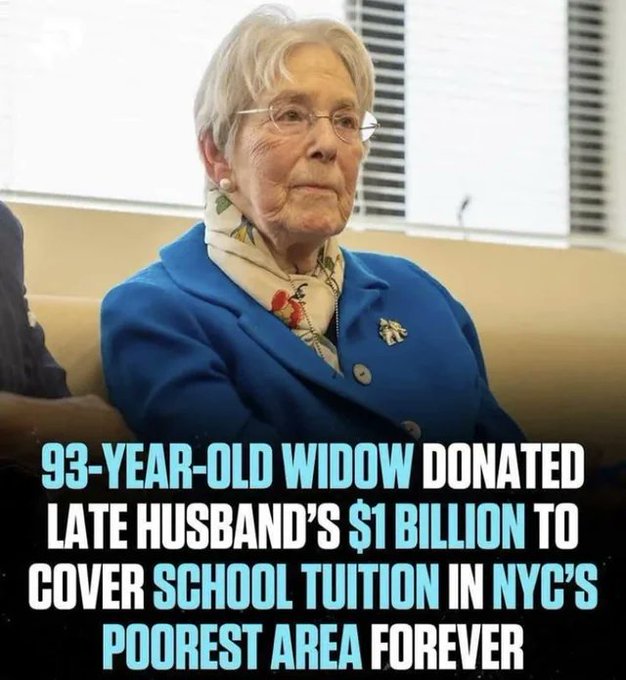 Rainmaker1973's tweet image. At 93, Dr. Ruth Gottesman donated her late husband David Gottesman's $1 billion fortune to the Albert Einstein College of Medicine, making tuition free forever for all students.