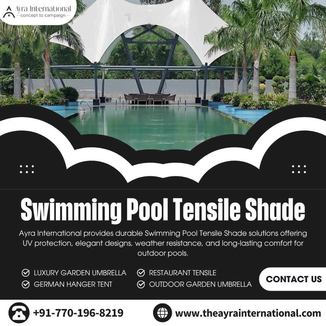 ayraIntrnatonal's tweet image. 🌞 Upgrade your poolside with style and comfort!
Our swimming pool tensile shade solutions offer elegant design, strong.
🌐 theayrainternational.com

#TensileStructure #SwimmingPoolShade #PoolsideDesign #OutdoorShades #TensileShade #PoolsideMakeover #LuxuryOutdoorLiving