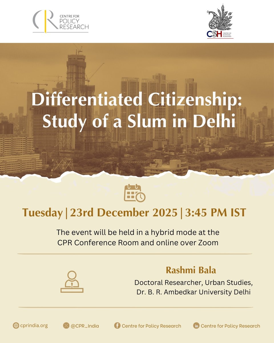 Centre for Policy Research tweet media