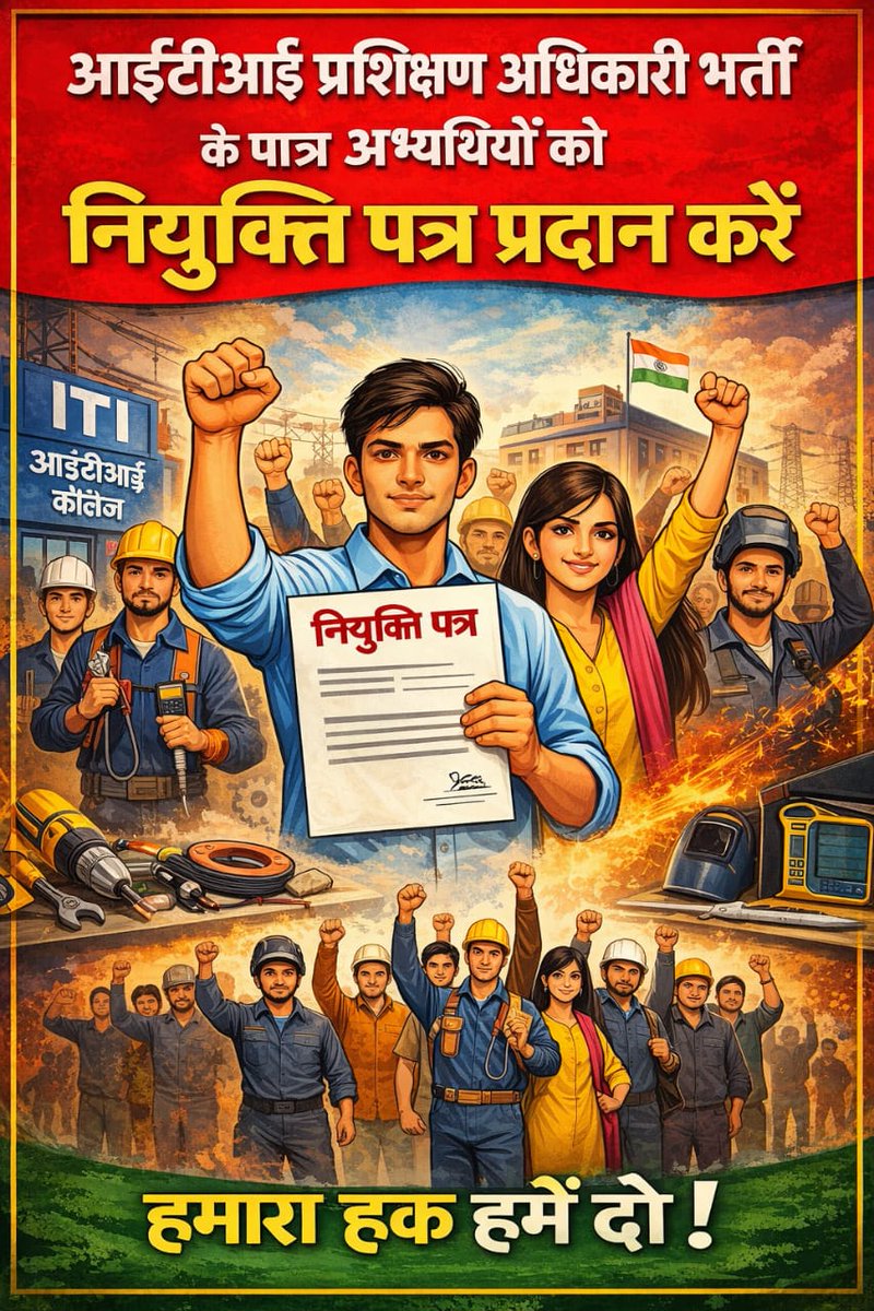 naveenpsahu's tweet photo. माननीय @Khushwantguru जी, पिछले ढाई वर्ष से हम आईटीआई प्रशिक्षण अधिकारी के पद पर नियुक्ति का प्रतीक्षा कर रहे है, कृपया जल्द से जल्द नियुक्ति देवें l https://t.co/gZH0wSsVFv