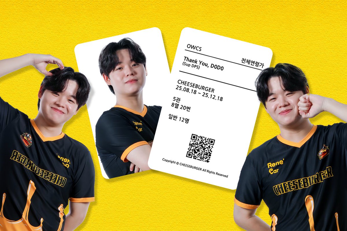 [𝐓𝐡𝐚𝐧𝐤 𝐘𝐨𝐮, 𝐃𝟎𝐃𝟎 🥷]

CHEESEBURGER는 ‘D0D0’ 선수와의 동행이 상호 합의 하에 마무리되었음을 안내드립니다.

D0D0 선수는 CHEESEBURGER의 시작과 함께하며 팀의 첫 페이지를 마지막으로 채워 주었고, 그 과정에서 보여 준 열정은 팀에 큰 의미로 남아 있습니다. 
함께했던 시간 동안