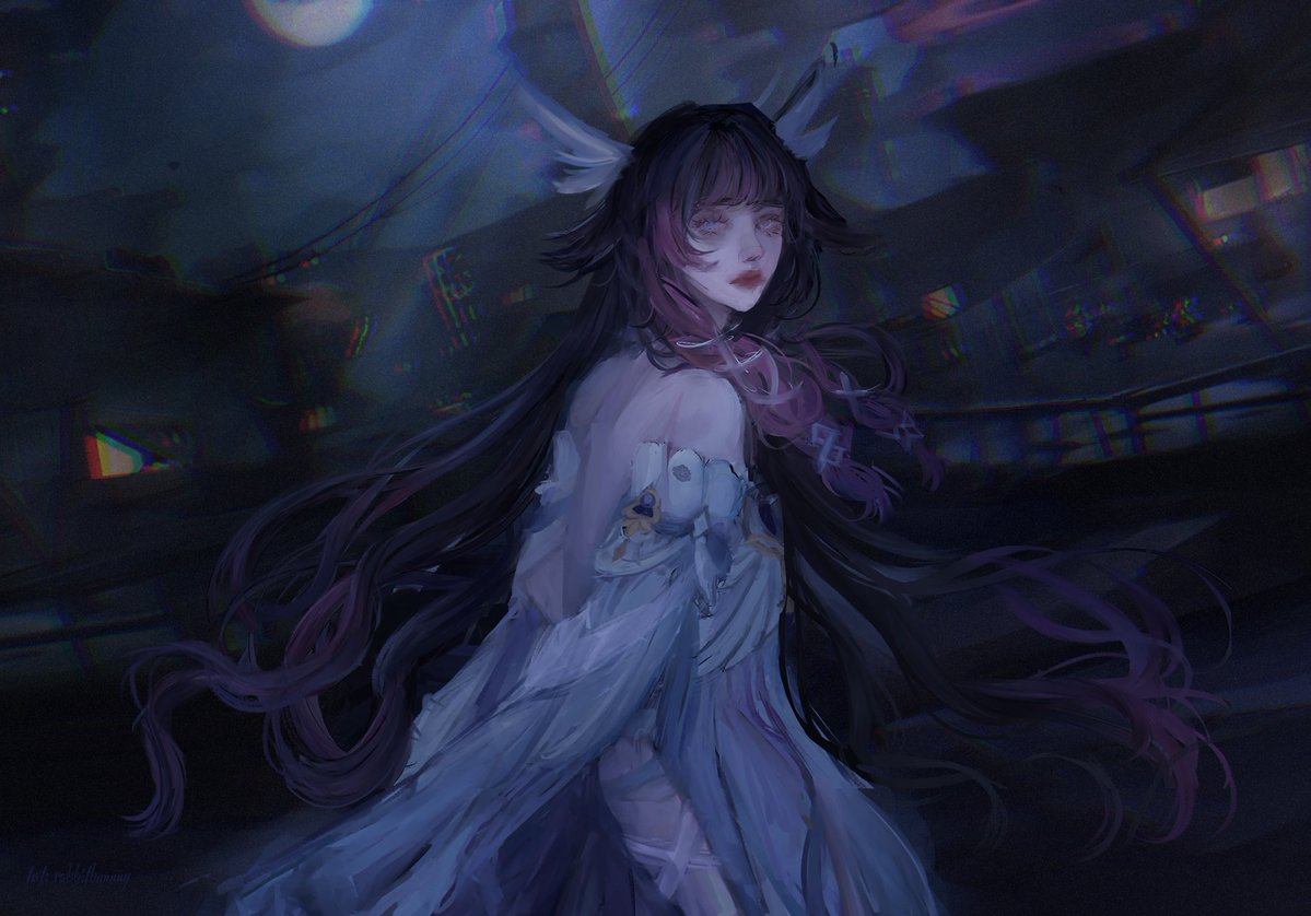 rabbitbunnny's tweet image. this painting driving me crazy i forfeit #columbina