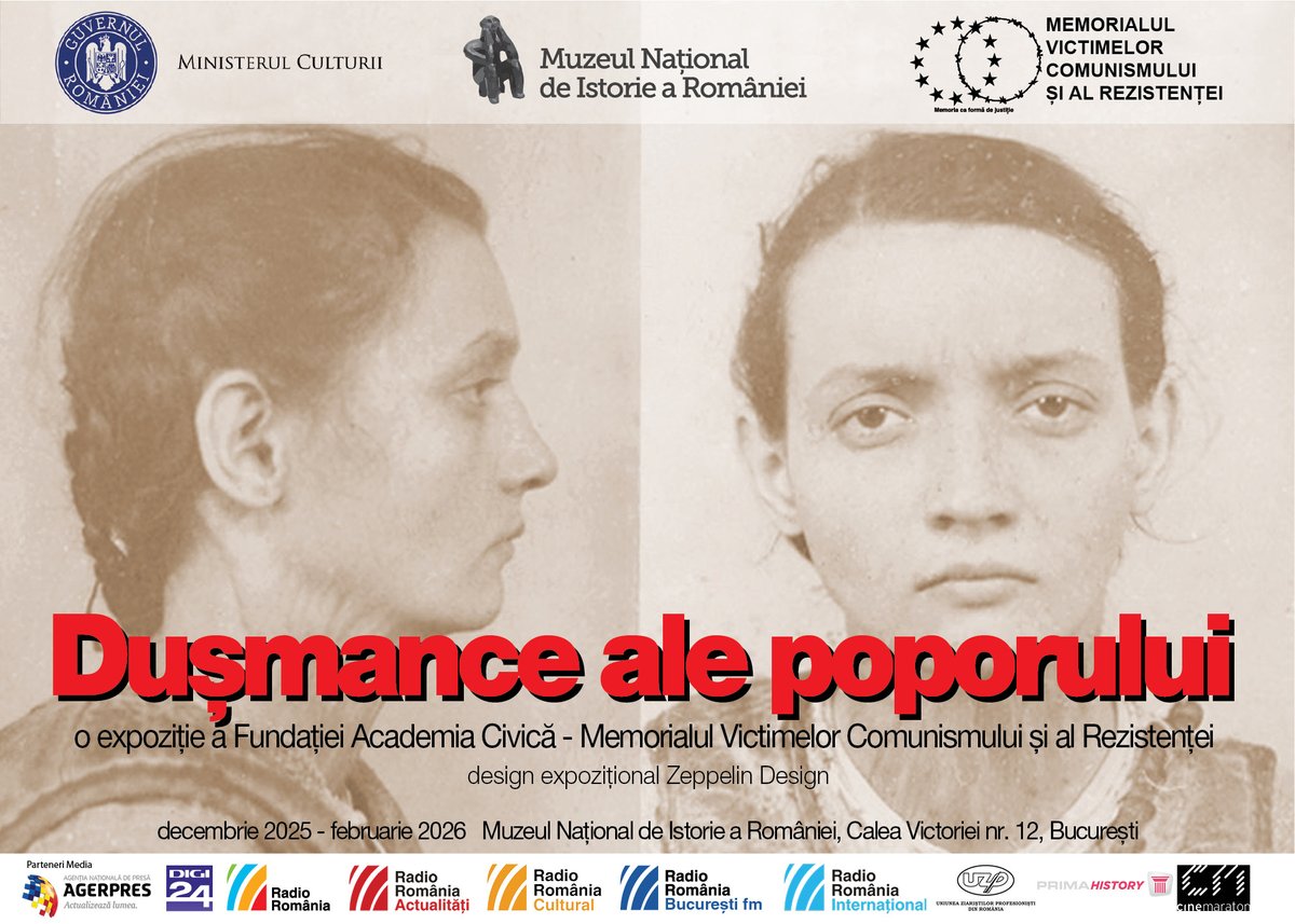 mniroficial's tweet photo. „Dușmance ale Poporului” este o expoziție emoționantă, încărcată de semnificații din istoria recentă. Un proiect cu o valoare educativă importantă.

Vă invităm să o descoperiți la #MNIR!

Mai multe detalii:
https://t.co/bnvPqp4O9K https://t.co/fMr933LpJz