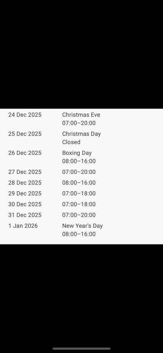 icknieldstores's tweet photo. Christmas/New Year’s Opening Hours

Wishing ALL our Customers A Merry Christmas 🎄 &amp; Happy New Year 🥳 https://t.co/wHBV7zKmlh