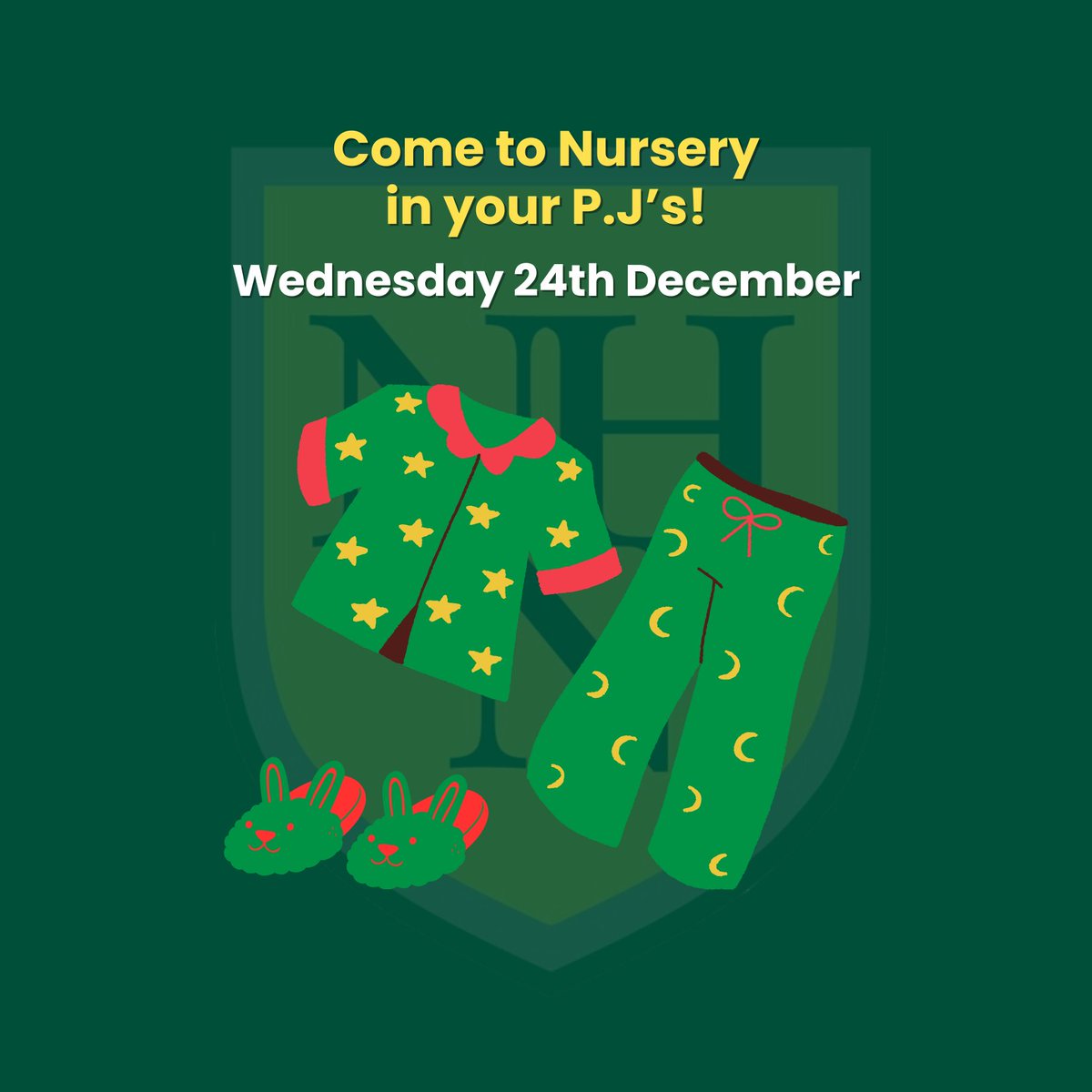 Come to Nursery in your p.j's on Wednesday 24th December 🎄⭐🎀