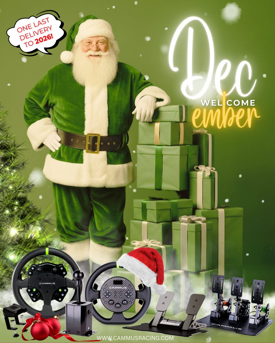 🎅🎁 Don’t miss the final chance to race into the New Year with professional-grade sim racing gear.
cammusracing.com
#CammusRacing #LastDelivery2026 #SimRacingChristmas #NewYear2026 #DirectDriveWheel #SimRacerLife #HolidaySale #RacingInto2026 #SimRacingSetup #EsportsRacing