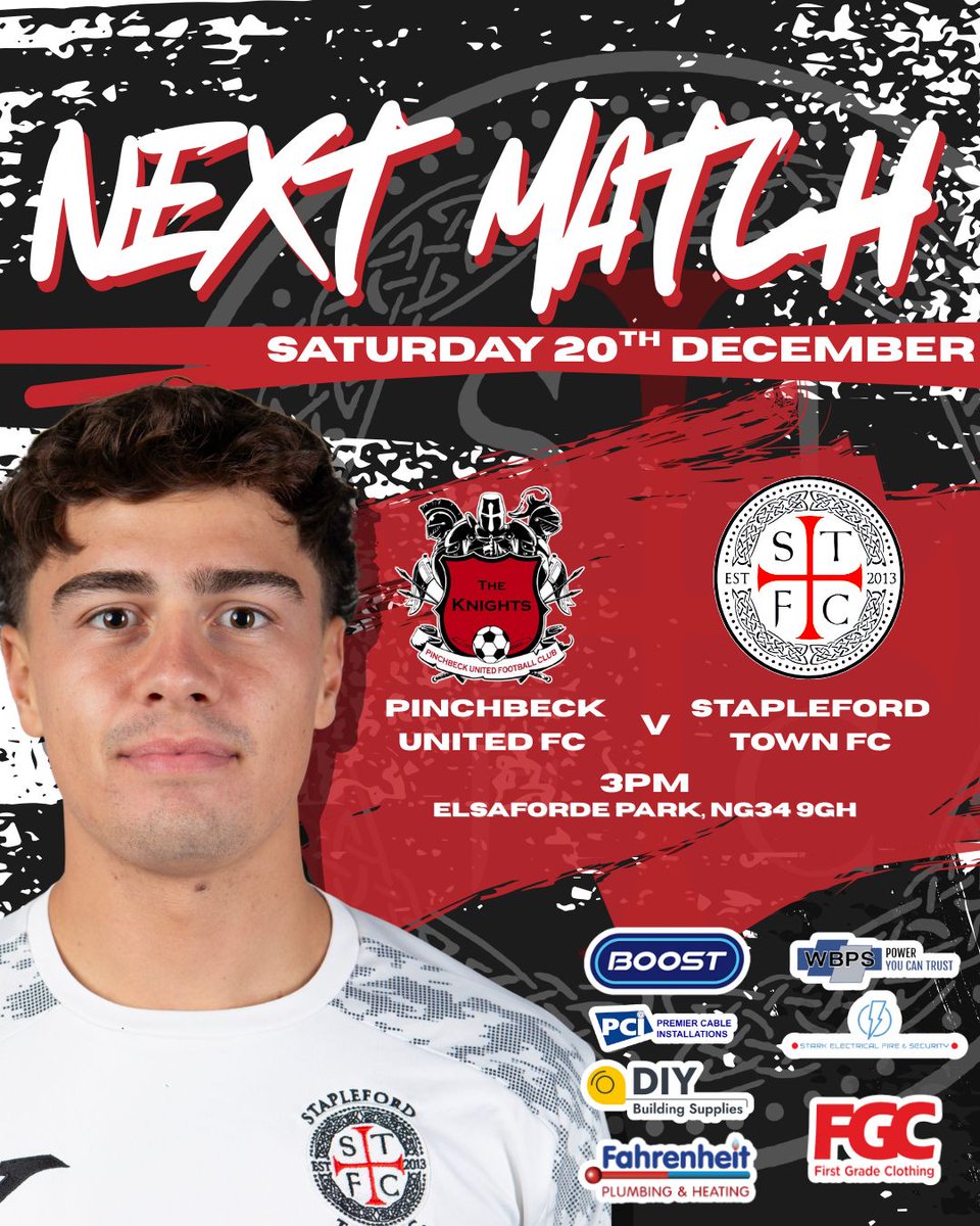 We take on Pinchbeck United FC this weekend in our final away game of 2025🔥

🕢 Saturday 20th December, 3PM KO
📍Elsaforde Park, Sleaford, NG34 9GH

🔴 ⚫ #UpTheStabbo 🔴 ⚫