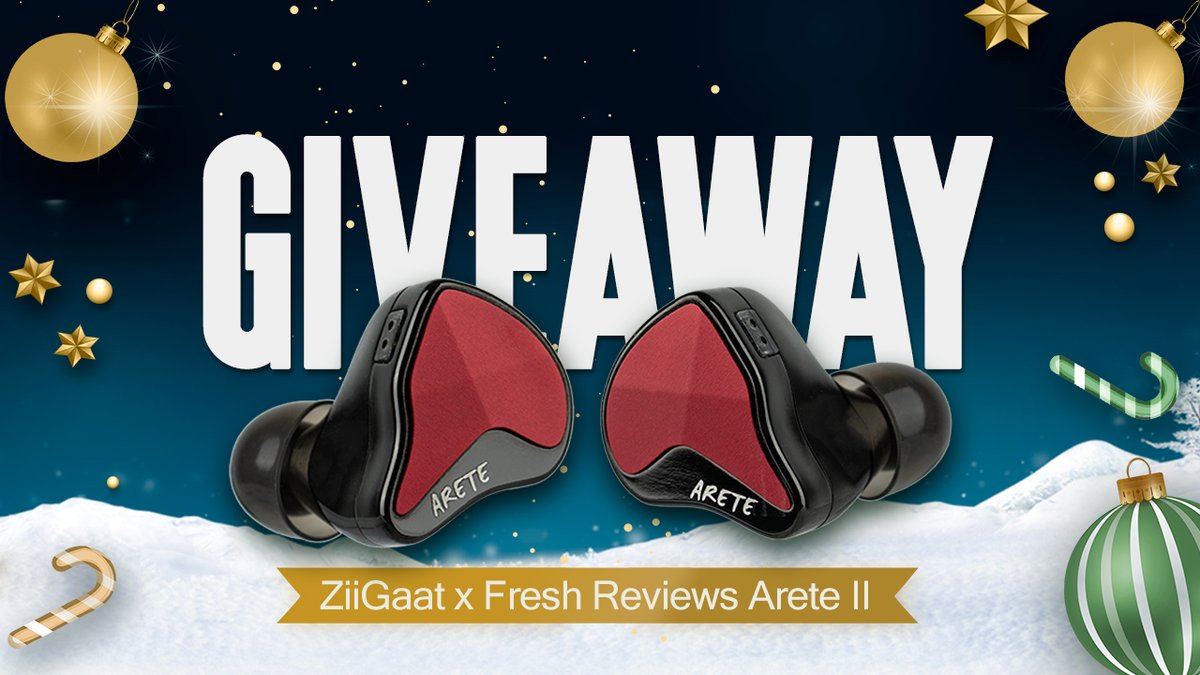 ziigaat's tweet image. 🎄 ZiiGaat Christmas Giveaway! 🎁

Celebrate this Christmas with 2 brand-new ZiiGaat x Fresh Reviews Arete II IEMs for 2 lucky winners!

How to enter:
1️⃣ Follow @ziigaat
2️⃣ Like &amp;amp; retweet this tweet ❤️🔁
3️⃣ Comment your favorite Christmas song 🎶❄️

🗓 Giveaway Period: Dec 25,…