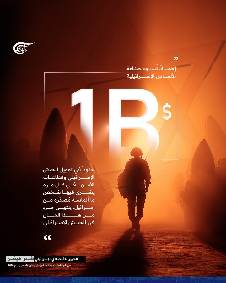 💍قاطعوا الألماس الإسرائيلي💎
الكيان الغاصب يجني سنويا من وراء تجارة الألماس مليار دولار سنوياً، 
يذهب جزء كبير منها مباشرة للجيش الاسرائيلية، 
انا بالنسبة لي بعد ما سمعت هذه المعلومات قررت اقاطع الالماس الإسرائيلية 💎

🫣يـــــــــا علــــــــي المااااس