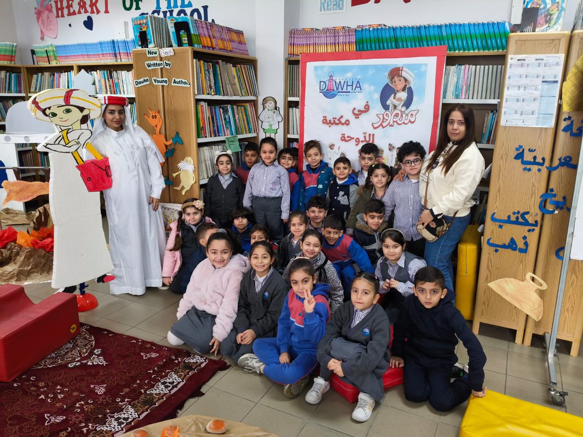 ⸻

حينَ تفتحُ المكتبةُ أبوابَها… لا تدخلُ القِصَصُ وحدَها، بل تدخلُ المشاعرُ، والهُوِيَّةُ، والحِكايةُ.
في دوحةِ المقاصدِ، لا نقرأُ اللّغةَ العربيَّةَ فقط، بل نعيشُها ونشعرُ بها ونزرعُها في القلوبِ منذُ الطفولةِ.<a href="/makdawhaschool/">Makassed Dawha School</a> <a href="/HanaJoumaa/">Hana Joumaa</a>