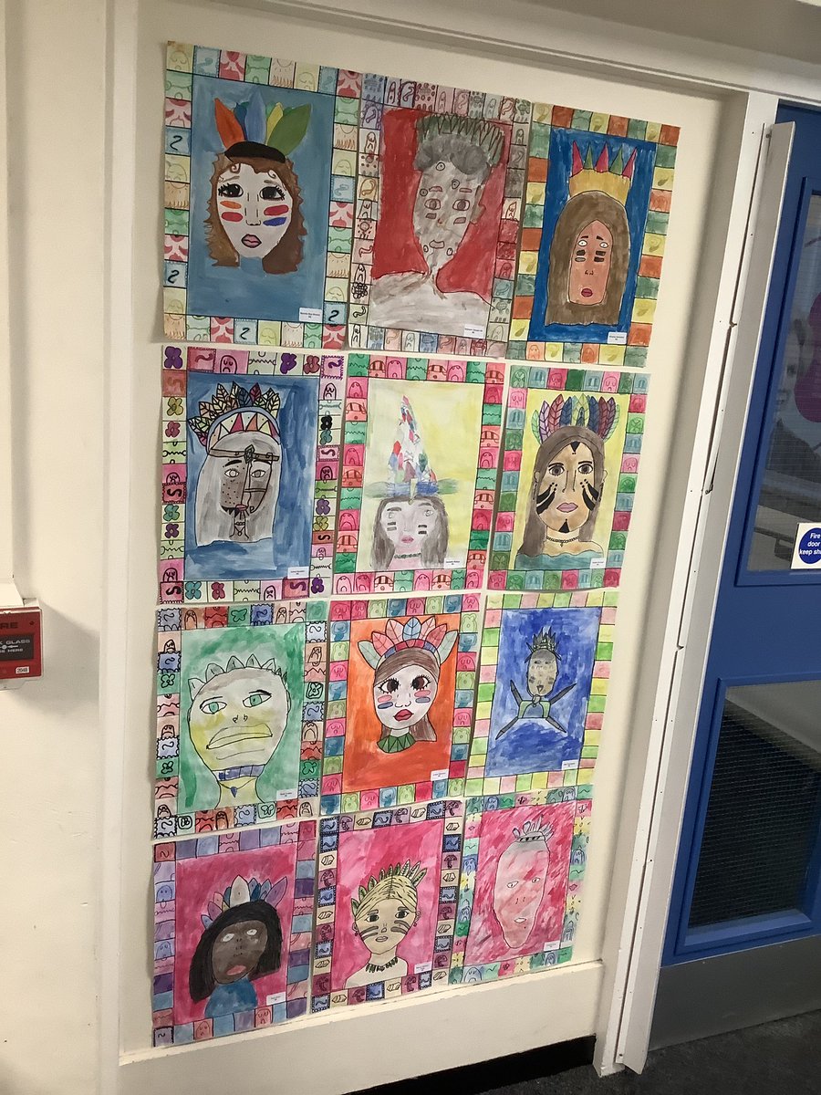 ReinwoodJuniors's tweet photo. #RJS6G are so proud of their beautiful Mayan self-portraits and masks.
#RJSArt https://t.co/g2OmCTa7em