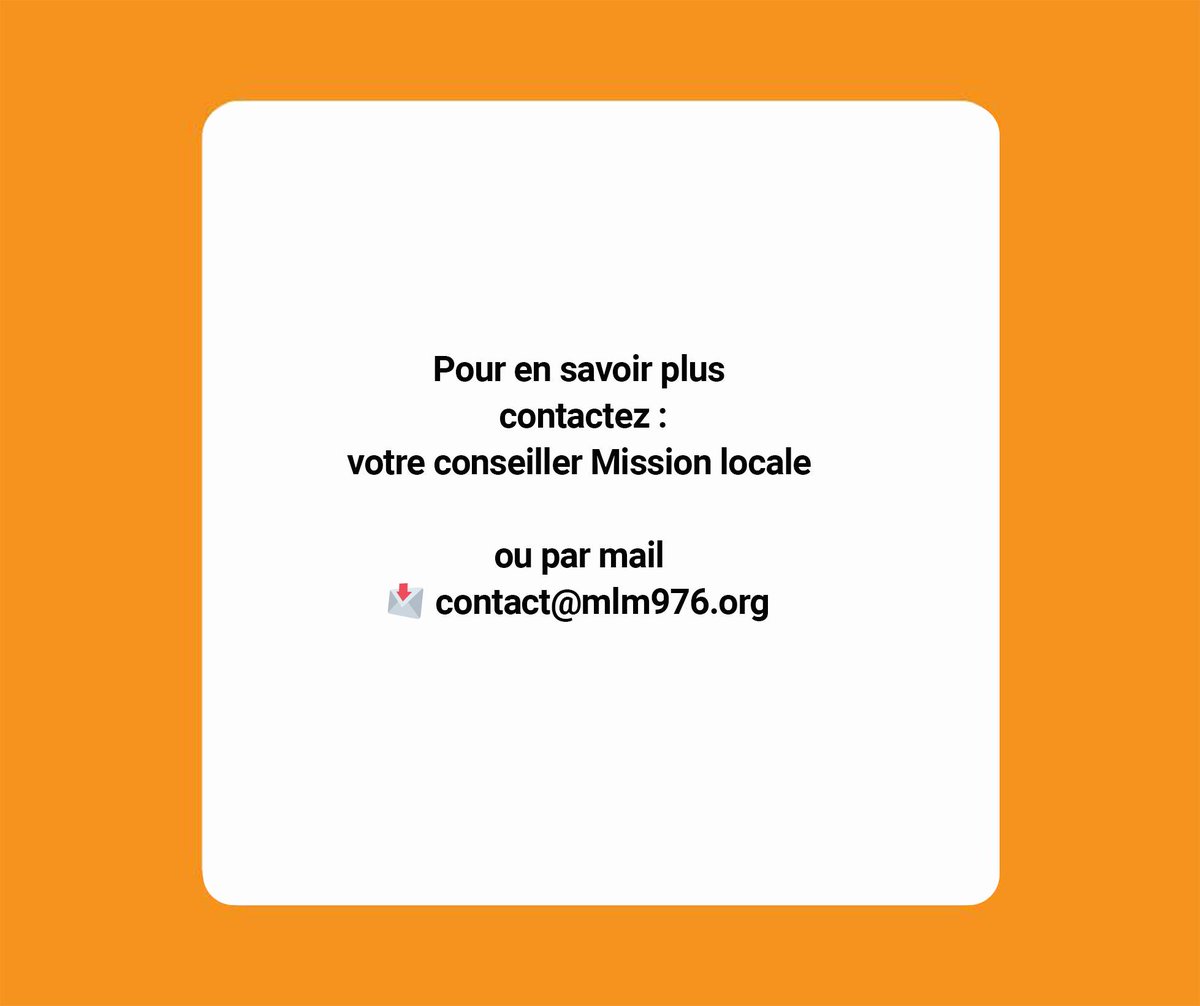 ML_Mayotte's tweet photo. 🚀 Donnez un élan à votre avenir pro !
🎯 Formations pour développer vos compétences, trouver un emploi ou vous perfectionner.

📘 Consultez notre catalogue
📞 Mission Locale | 📧 contact@mlm976.org
🤝 Partagez !

#formation #missionlocale #jeunesse #avenir #Mayotte https://t.co/tDMGRsa9YC