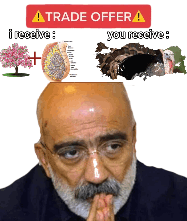 <a href="/Tigrand/">Tigran A. Avakian - Տիար Avagyan</a> Dude this guy is renowned for saying "I'd trade this country for the shade of a cherry tree and one (1) boob"

Like, the mofo wants nothing to do with the human attached to the boob. Just the one singular boob.