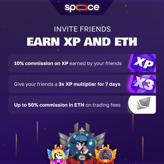 spaace_io's tweet image. Referrals might be the strongest growth loop on Spaace right now. 

He’s already made $200+ in ETH and stacked 400k XP just by talking about Spaace, with only a dozen active referrals. 

Referrals = passive ETH income + XP stacking before TGE 🚀 Not fading this.