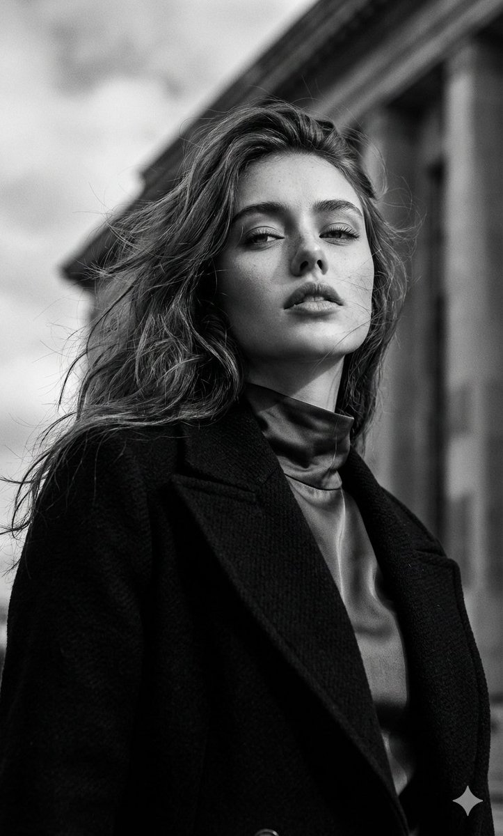 Striking Elegance: A Stunner in Monochrome