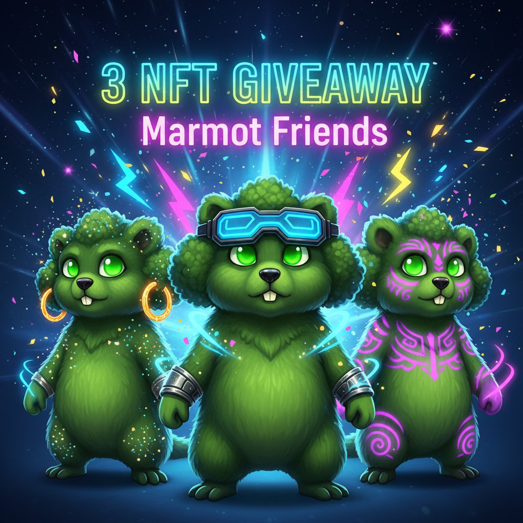 minisoulsNFT's tweet photo. ππ₯ MARMOT FRIENDS GIVEAWAY! π₯π
Weβre giving away 3 FREE Marmot Friends NFTs to the community!
How to join:
1οΈβ£ Follow this account
2οΈβ£ Like & RT this post
3οΈβ£ Comment π₯πΉ
Winners announced soon.
Good luck, Marmot Squad! πβ¨
#MarmotFriends #NFTGiveaway https://t.co/f62jAb97xB