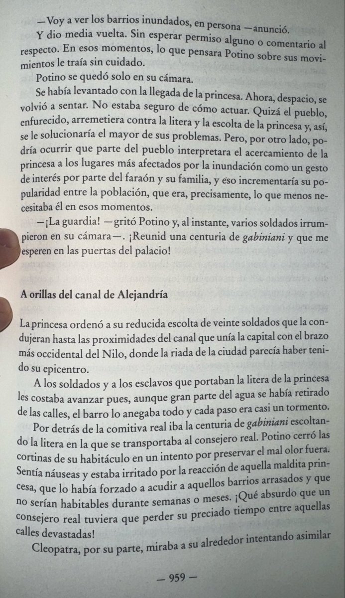 Es cuanto poco llamativo el símil entre la DANA de Valencia y las inundaciones de Alejandría

No sé hasta qué punto <a href="/SPosteguillo/">Santiago Posteguillo</a> busca la analogía, pero creo que es el relato más verosímil de lo que hicieron y dejar de hacer los actores políticos que vivieron los hechos
