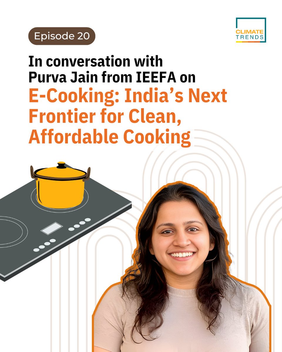 ClimateTrendsIN's tweet image. How can India cook cleaner, without breaking the bank?➡️⚡️

Watch the full episode now.

YT: youtu.be/GkcxfD4e9Io?si…
Spotify: open.spotify.com/episode/5yho92…

Read the report here: ieefa.org/articles/elect…

#CleanCooking #ECooking #EnergyTransition