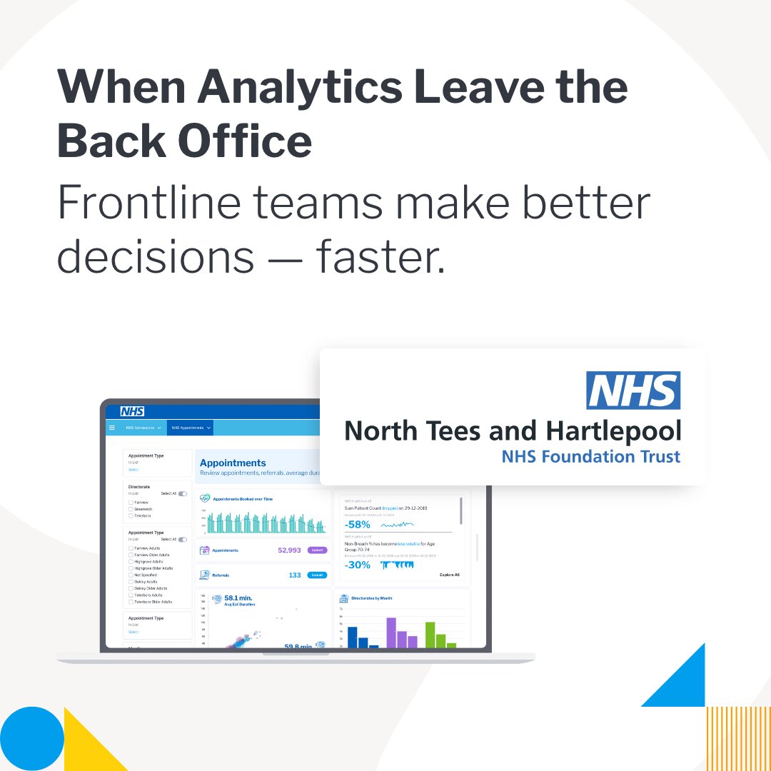 YellowfinBI's tweet image. When analytics stay with analysts, decisions slow down.
The NHS unlocked faster, safer care by giving frontline teams easy access to insights — no technical skills required.

👉 See how:  tinyurl.com/2zpjp67y 

#HealthcareAnalytics #YellowfinBI