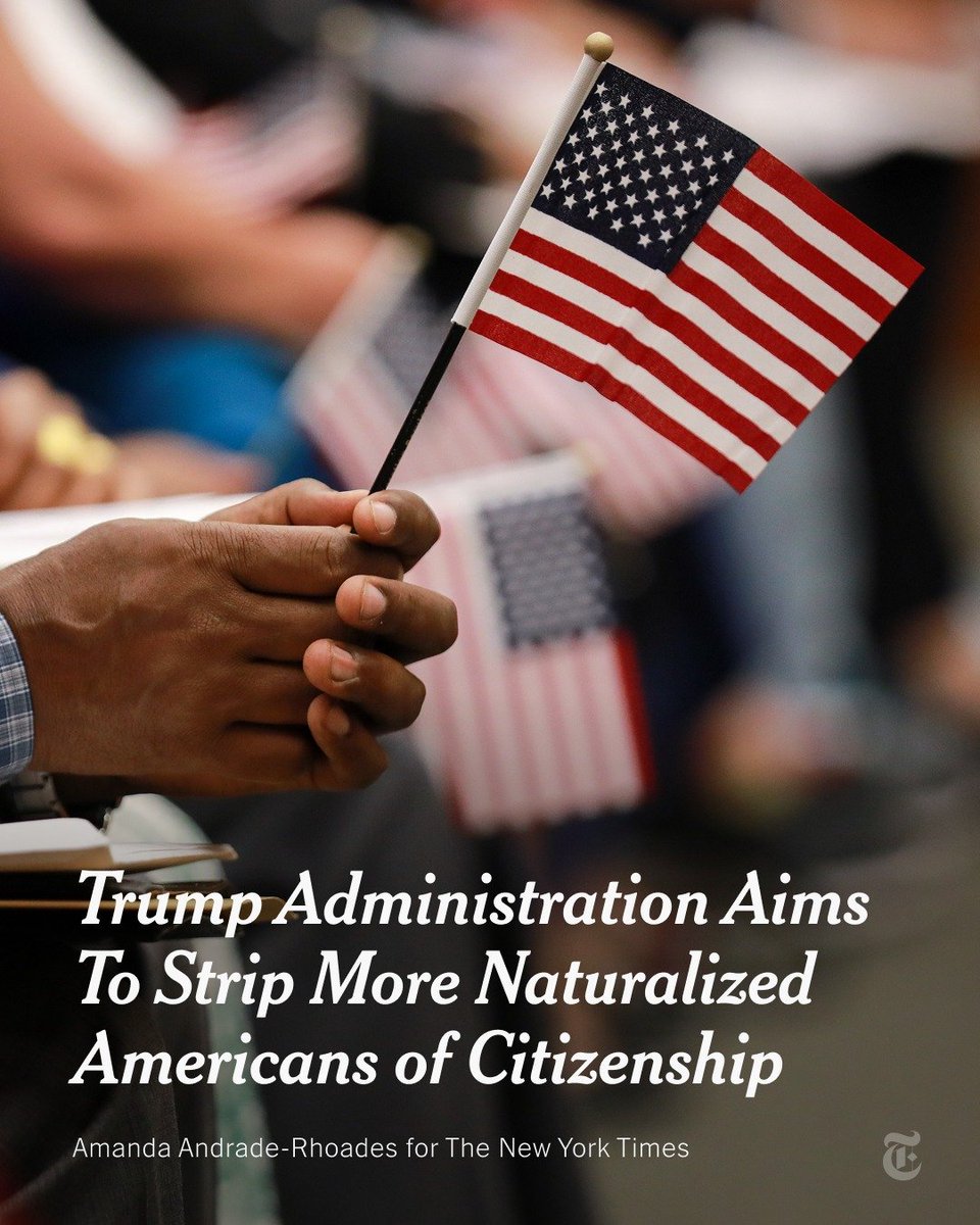 lequotidien509's tweet image. La Trump Administration @POTUS veut intensifier la dénaturalisation : 100-200 cas par mois visés par l’USCIS en 2026. Objectif : cibler les fraudes, mais des experts alertent sur les risques pour des citoyens ayant commis de simples erreurs. Source: @nytimes #ImmigrationUSA