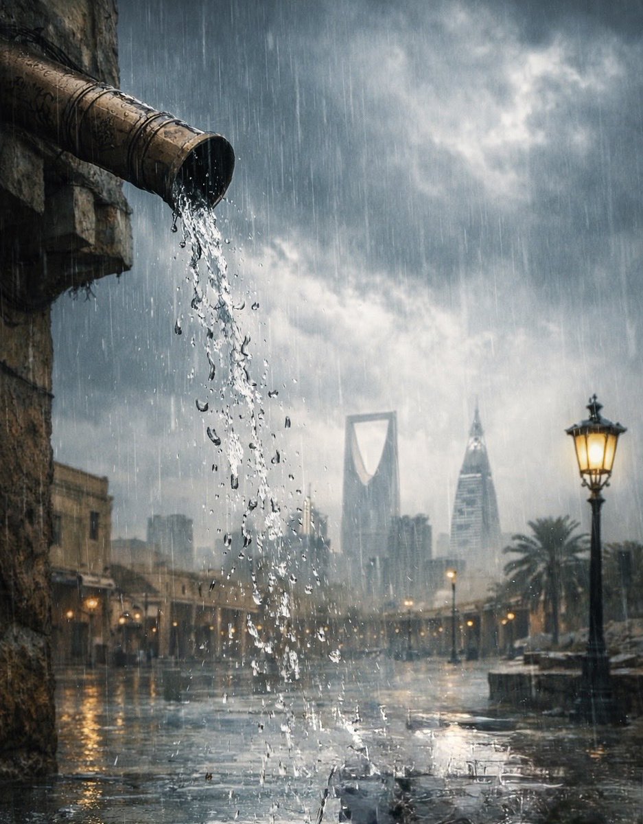 مرازيمُ الرياضِ تتهجّى سرَّ البلل، وتتهدّلُ كحروفٍ أفلتها فمُ الغيمِ سهوًا.
السماءُ تُفكِّكُ زُرقتَها، وتصُبُّها في راحتي الأرض، كأنّها تستعيدُ طفلةً نُسيت في أسفل الخلق.
- تقول لها:
اشربي؛ فالعطشُ فكرةٌ قديمة، والمطرُ ذاكرةُ الانسكابِ الأوّل.