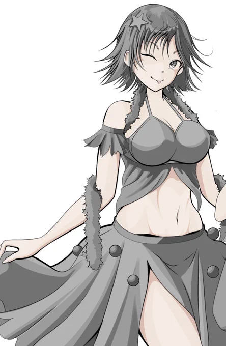 描いてました。 今日は肌色を塗ってます