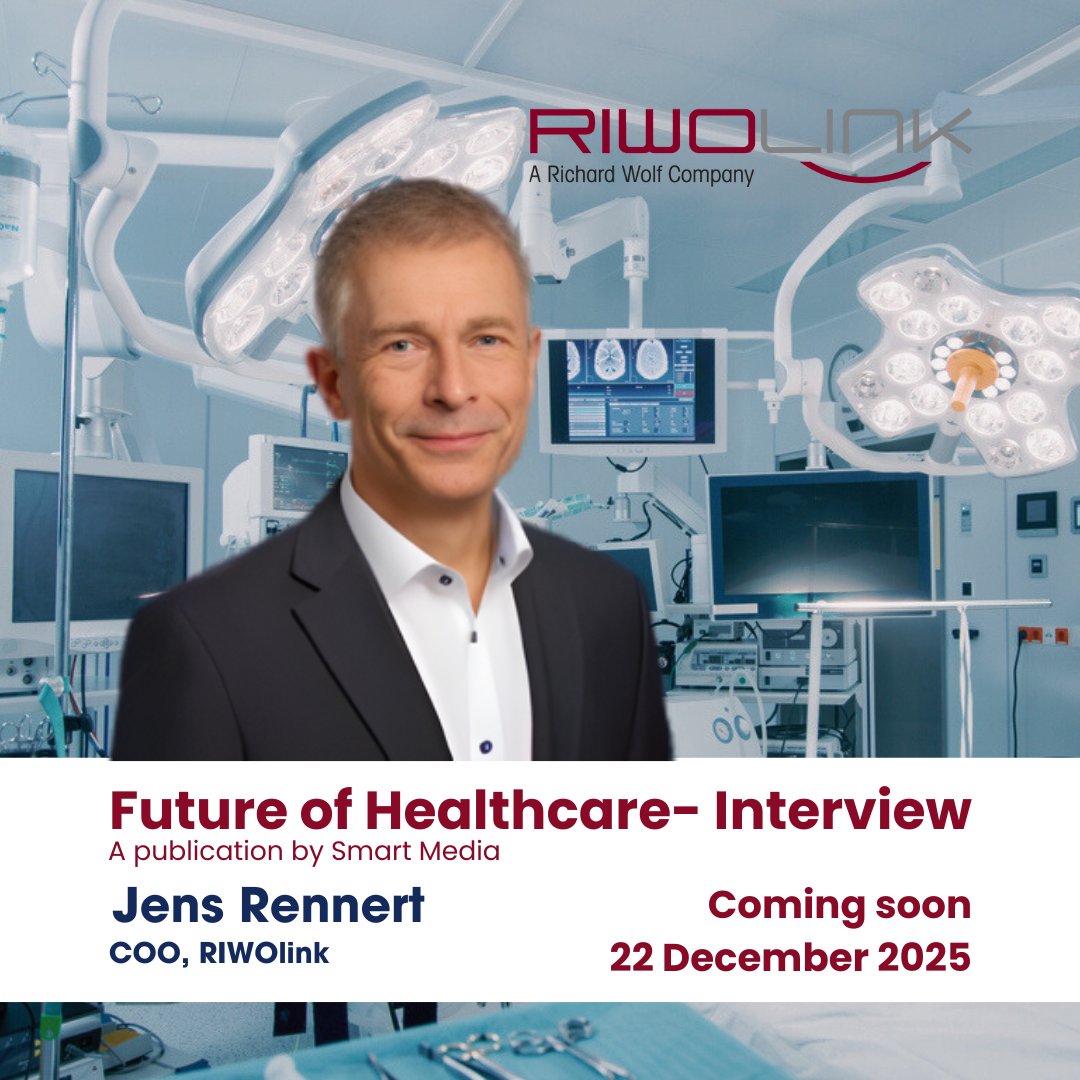 riwolink's tweet image. 📣 Save the date – 22 December!
Our COO, Jens Rennert, is featured in an upcoming interview in “#FutureofHealthcare” (by Smart Media), where he shares insights on #digitaltransformation, #ORintegration, and #data in #modernsurgery
@smartmedia 
#RIWOlink #HospitalManagement