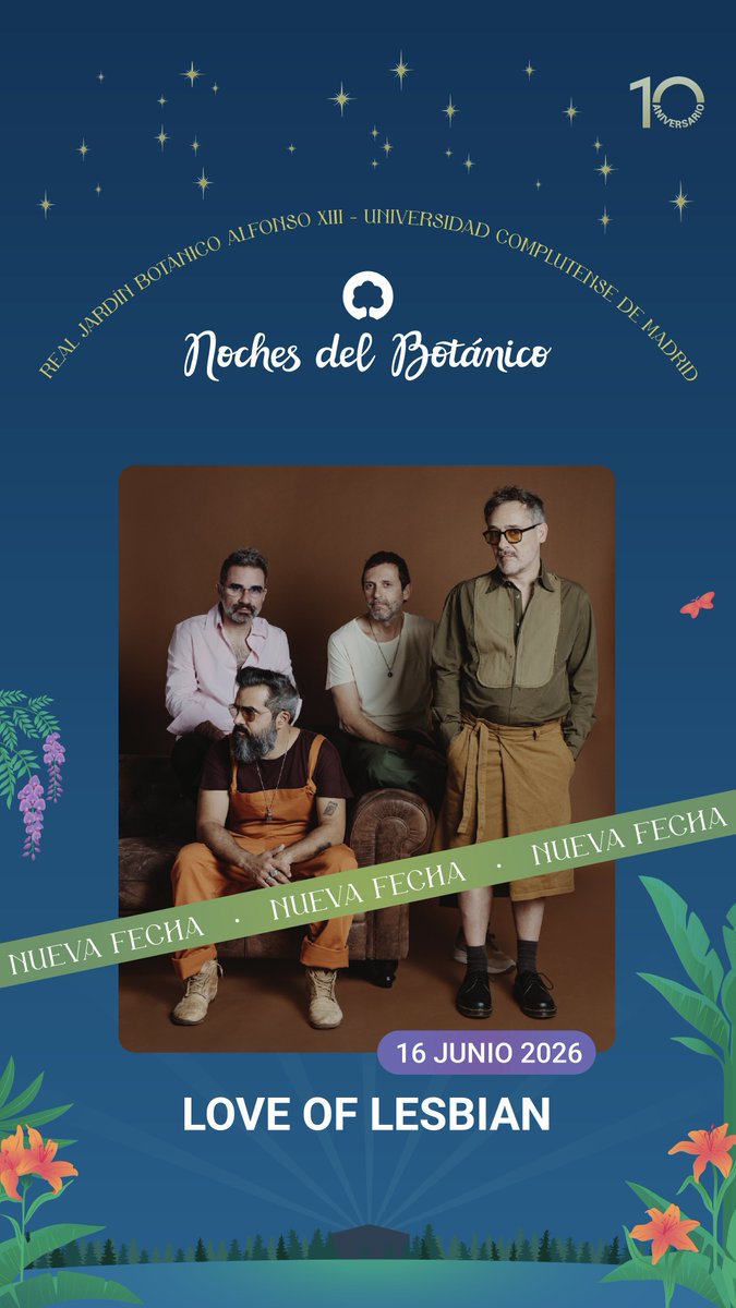 ¡AGOTADO el show de <a href="/loveoflesbian/">Love of Lesbian</a> el 15 de junio en #NDB26! 🙌

Nueva fecha, 16 de junio, ya disponible. Entradas 👉 nsdb.co/lol2