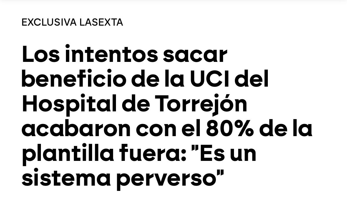 La gestión privada de la sanidad pública es un PELIGRO 

Hay que revertir ya este modelo que pone en riesgo a los pacientes.