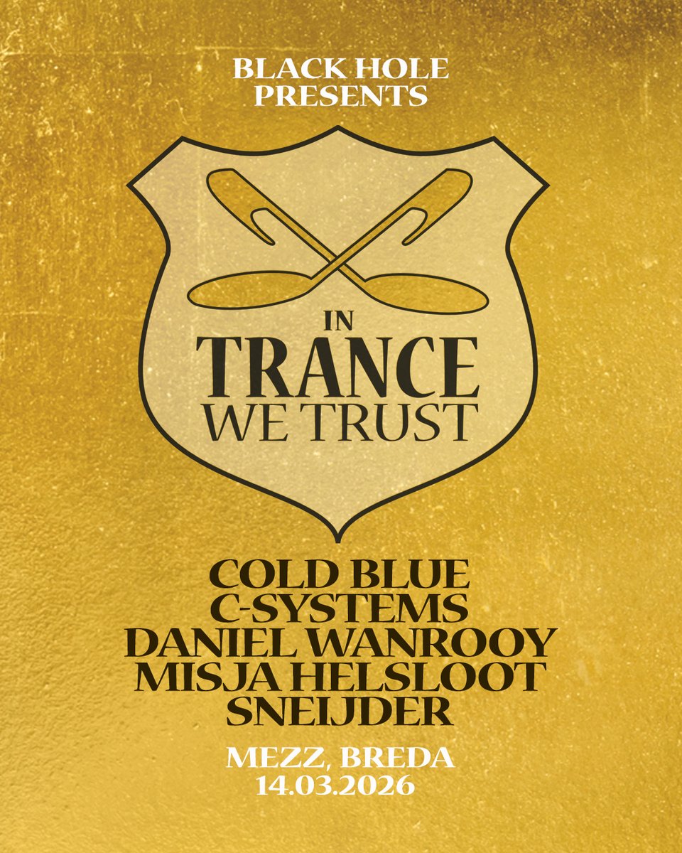 BlackHoleRec's tweet image. In Trance We Trust returns on March 14, 2026. A special daytime event with a 360 stage, immersive sound, and sets from @SneijderMusic, @Cold_Blue, @csystems, @misjahelsloot, and @danielwanrooy.

Tickets are on sale now. Early birds sold out fast. blackhole.lnk.to/ITWTevent
