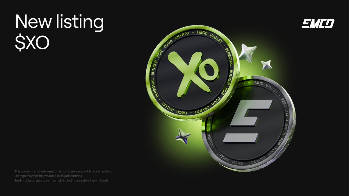 XO is now live in the @emcd_io Wallet 👀 👾 Powering the @xocietyofficial  sci-fi shooter RPG on Sui — $XO fuels gameplay rewards, NFTs, marketplace  actions & governance. Why care: - Web3