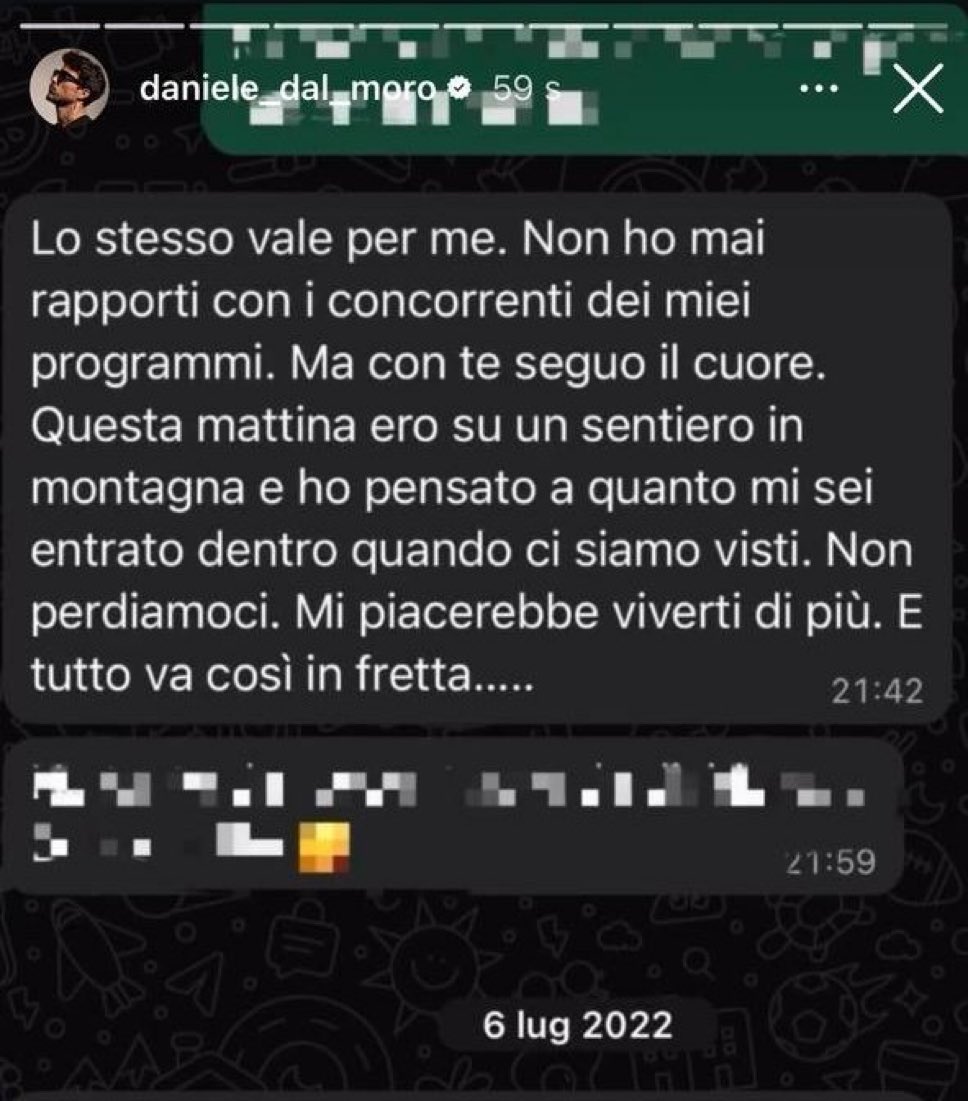 È tutto racchiuso nella frase "mi sei entrato dentro"