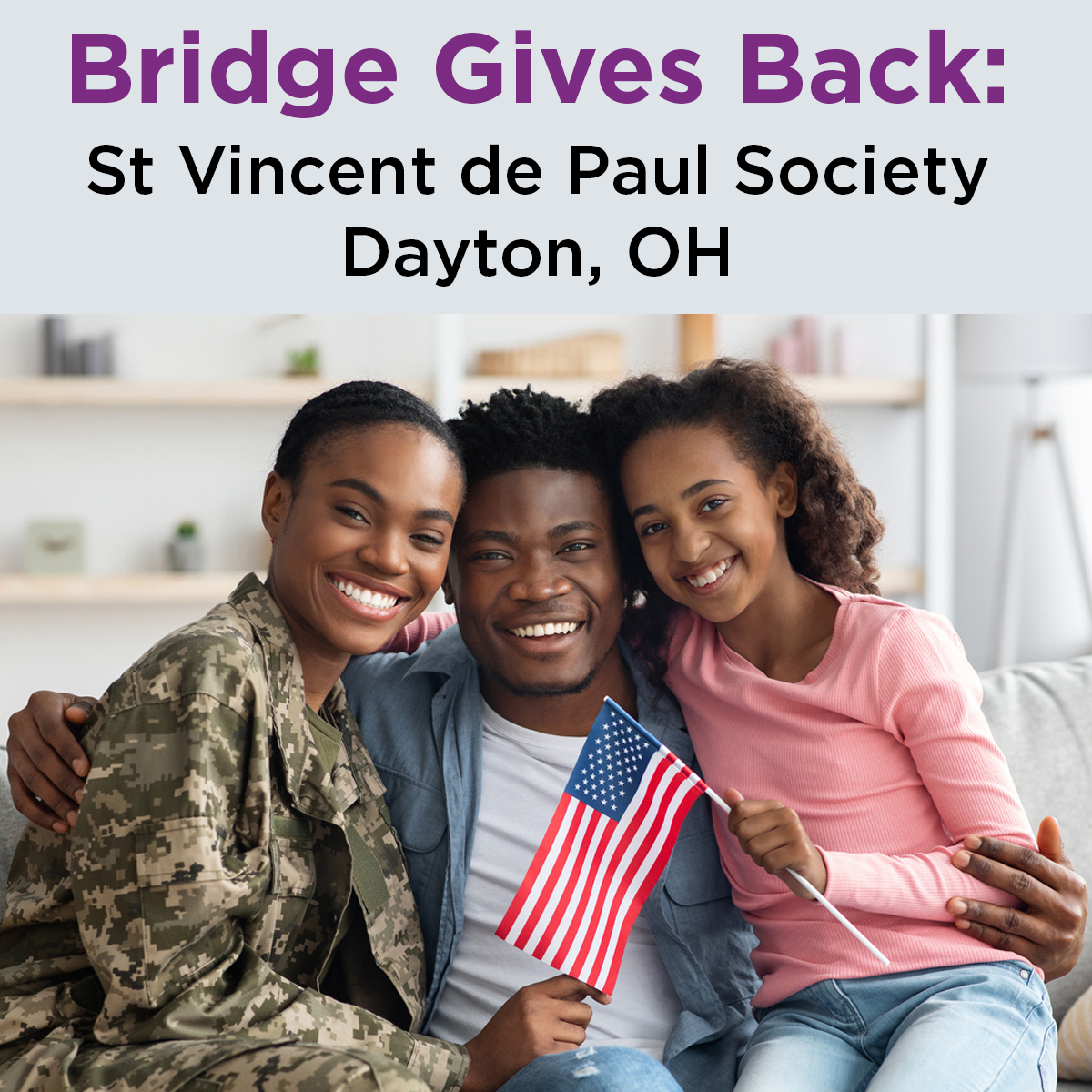 Our latest #BridgeGivesBack casual day supports St. Vincent de Paul Society in Dayton! 🏠🍎

From emergency shelter and veteran services to food &amp; furniture banks, they are a vital lifeline for our neighbors. ❤️

Join the mission: zurl.co/vkjYd

#CommunitySupport