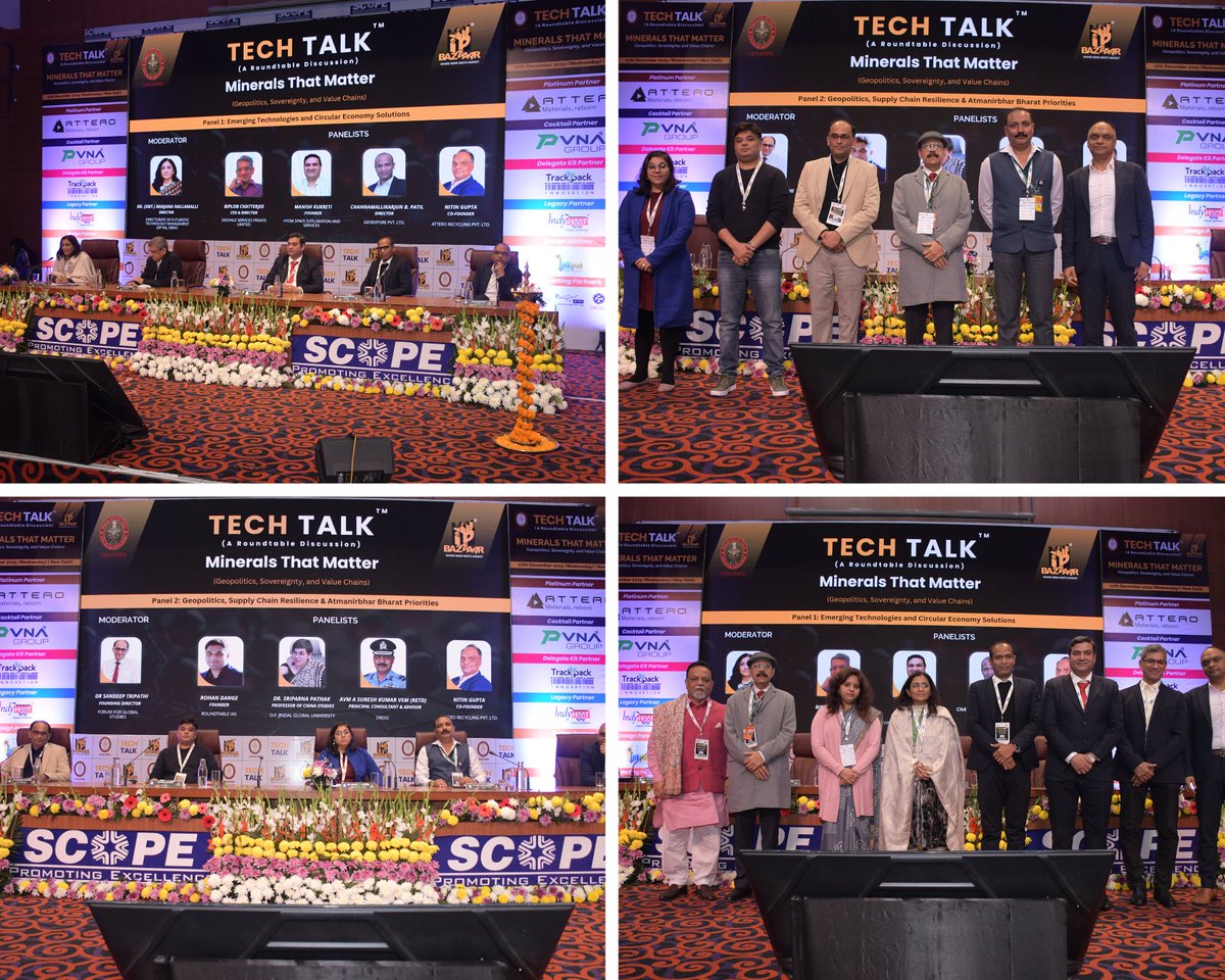 ipbazzaar's tweet photo. Tech Talk™: Minerals That Matter convened defence, policy, academia &amp; industry leaders to discuss critical minerals, geopolitics &amp; supply chains.
https://t.co/3trA0jfNH5

Grateful to all speakers and @CENJOWS  for the collaboration.
#MineralsThatMatter https://t.co/qbFjWOJBh5