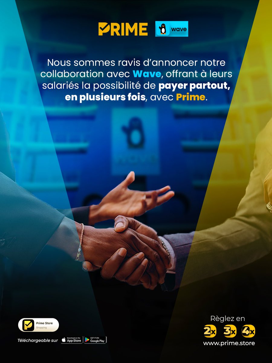 Dans le cadre de son engagement en faveur du bien-être de ses salariés, <a href="/wavesenegal/">Wave Sénégal</a> s’associe à Prime afın de leur offrir la possibilité de régler leurs achats en plusieurs fois via la marketplace Prime.

#prime #marketplace